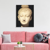 Hoofd boeddha, Greco-Boeddhistische stijl Canvas Afdruk (Insitu (Woonkamer))