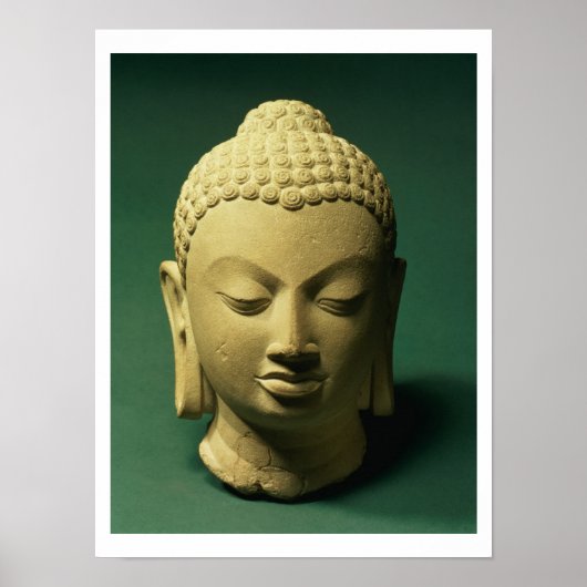 Hoofd Boeddha, Sarnath (zandsteen) Poster (Voorkant)