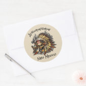 Hoofd Botten Albuquerque New Mexico Ronde Sticker (Envelop)