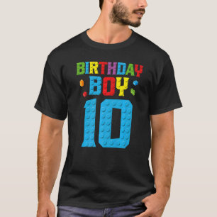 Hoofd Bouwer 10th Birthday Boy Tien 10 jaar bouwt T-shirt