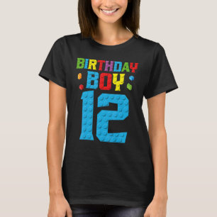 Hoofd Bouwer 12e verjaardag Jongen 12 Jaar Gebouw T-shirt
