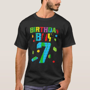 Hoofd Bouwer 7e verjaardag Jongen 7 Zeven jaar Bou T-shirt