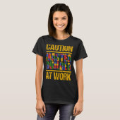 Hoofd Bouwer Bouwstenen Blokken 1 T-shirt (Voorkant volledig)