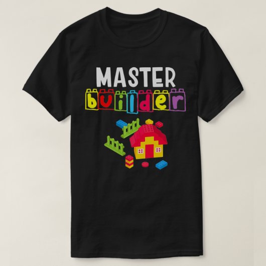 Hoofd Bouwer bouwt klokken Brick bouwt aan T-shirt (Design voorkant)