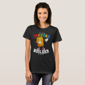 Hoofd Bouwer Dabbing Building Block Bricks T-shirt (Voorkant volledig)