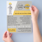 Hoofd Bouwer, de Ingebouwde Inrichting van de Bouw Flyer (Hand)