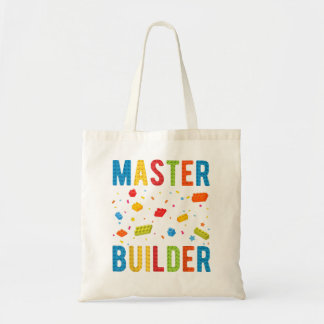 Hoofd Bouwer Kinder Bouwstenen Brick Builder Tote Bag
