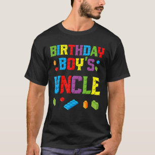Hoofd Bouwer Verjaardag Jongen Oom Bouwsteen T-shirt