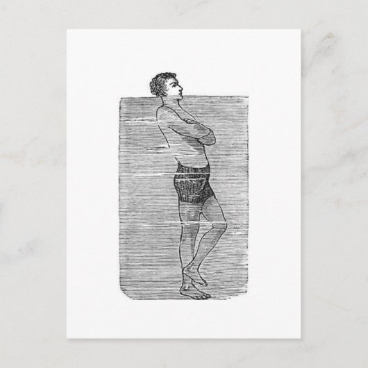 Hoofd boven Briefkaart water  (Voorkant)