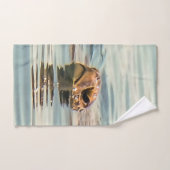 Hoofd boven de waterschildpad bad handdoek (Handdoek)