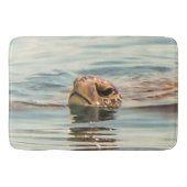 Hoofd boven de waterschildpad badmat (Voorkant)