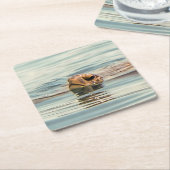 Hoofd boven de waterschildpad kartonnen onderzetters (Schuin)