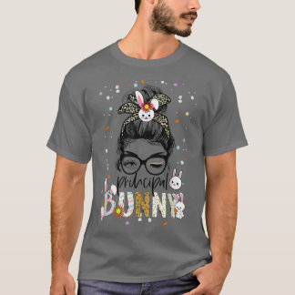 Hoofd Bunny Leopard Messy Bun School Hoofd T-shirt