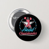 Hoofd Cheerleader Cheerleading Captain Ronde Button 5,7 Cm (Voorkant /achterkant)