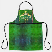 Hoofd Chef groene mannen keuken Schort (Voorkant)