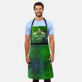 Hoofd Chef groene mannen keuken Schort (Gedragen)