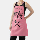 Hoofd Chef mevrouw.Year Vestiged Zalmroze Schort (Insitu)