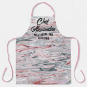 Hoofd Chef van de Keukenkleurig personaliseer Schort (Voorkant)