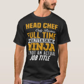 Hoofd Chef verjaardagsjongen grappig culinair T-shirt (Voorkant)