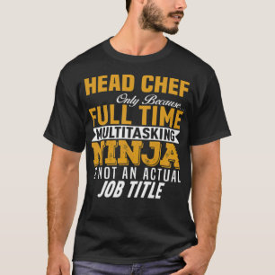 Hoofd Chef verjaardagsjongen grappig culinair T-shirt