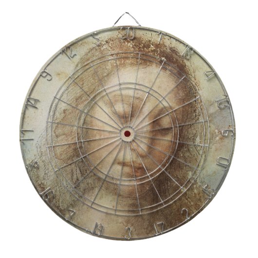 Hoofd Christus (Christendom) (Leonardo da Vinci) Dartbord (Voorkant)