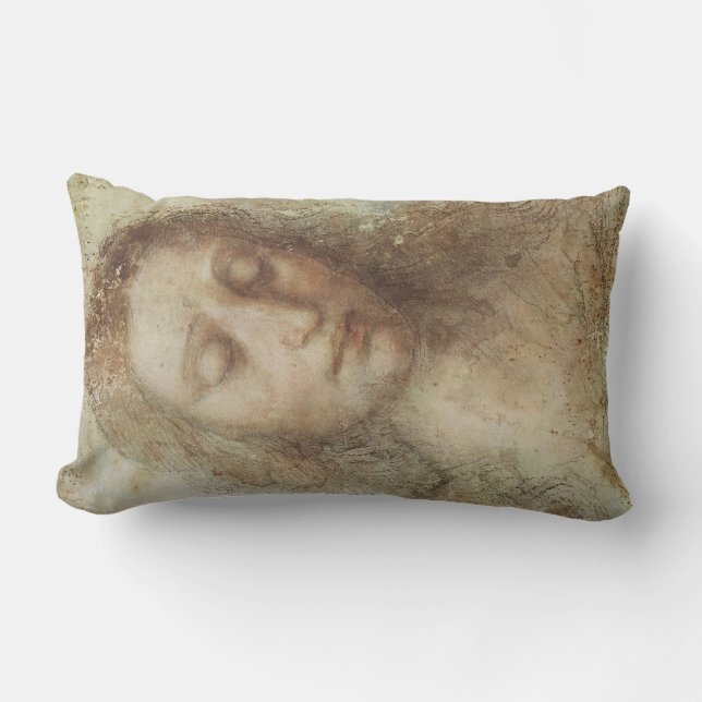 Hoofd Christus (Christendom) (Leonardo da Vinci) Kussen (Voorkant)