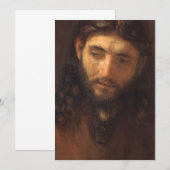 Hoofd Christus door Rembrandt 1648 Kaart (Voorkant / Achterkant)