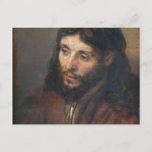 Hoofd Christus - Rembrandt_Harmensz Briefkaart
