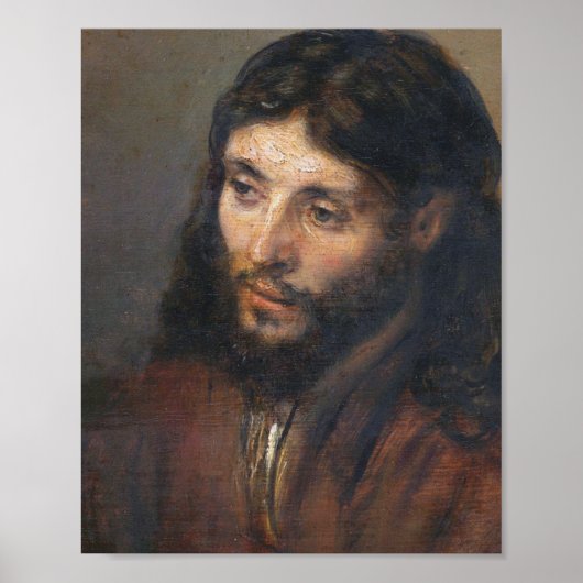 Hoofd Christus - Rembrandt_Harmensz Poster (Voorkant)