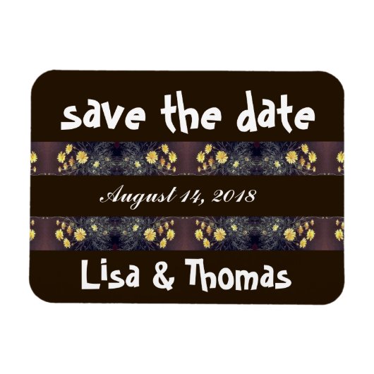 Hoofd Daisy Bloemen Save Datum Magnet Magneet (Horizontaal)