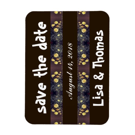 Hoofd Daisy Bloemen Save Datum Magnet Magneet (Verticaal)