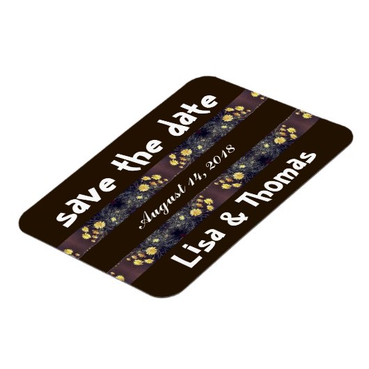 Hoofd Daisy Bloemen Save Datum Magnet Magneet (Linkerzijde)