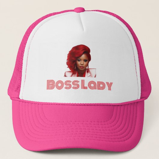 Hoofd Dame Trucker Hoed Pet (Voorkant)