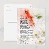 Hoofd - de Natuur van de Liefde van de Poëzie van Feestdagenkaart (Voorkant / Achterkant)