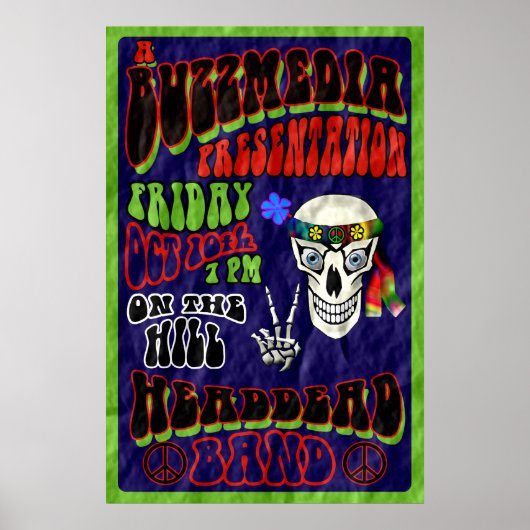 Hoofd Doodband concert Poster (Voorkant)