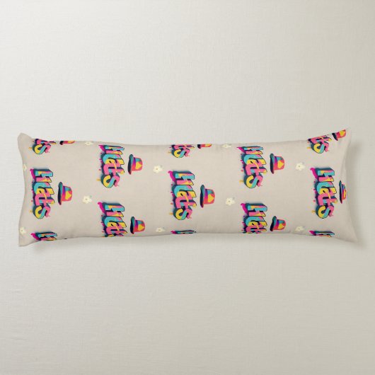 "Hoofd draait Petten" Lichaamskussen (Achterkant)