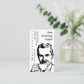 Hoofd Drink lijn Art Morning Cuppa Klantenkaartje (Staand voorkant)