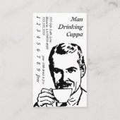 Hoofd Drink lijn Art Morning Cuppa Klantenkaartje (Voorkant)