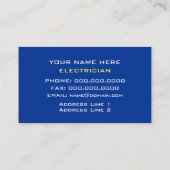 Hoofd-elektricien Visitekaartjes (Achterkant)