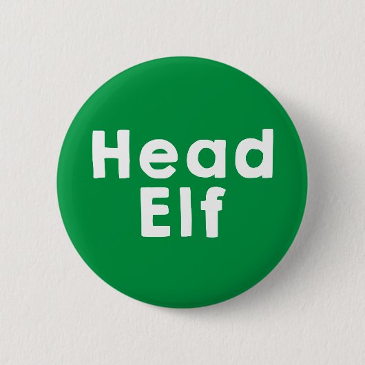 Hoofd Elf Kerstmis Waardering Ronde Button 5,7 Cm (Voorkant)
