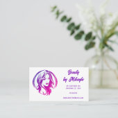 Hoofd en haar stylist salon voor vrouwen visitekaartje (Staand voorkant)