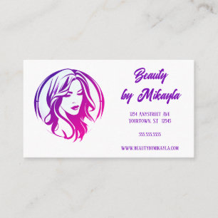Hoofd en haar stylist salon voor vrouwen visitekaartje