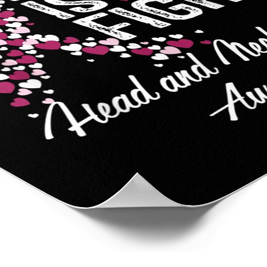 Hoofd- en halskanker Bewustzijn Zijn gevecht is mi Poster (Hoek)