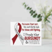 Hoofd- en halskanker Ik Draag met trots Bourgondië Briefkaart (Staand voorkant)