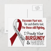 Hoofd- en halskanker Ik Draag met trots Bourgondië Briefkaart (Voorkant / Achterkant)