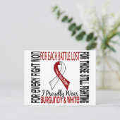 Hoofd- en halskanker Ik Draag trots Bourgogne-wit Briefkaart (Staand voorkant)