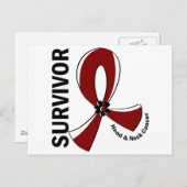 Hoofd- en halskanker Overleving 12 Briefkaart (Voorkant / Achterkant)