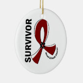 Hoofd- en halskanker Overleving 12 Keramisch Ornament (Rechts)