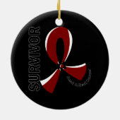 Hoofd- en halskanker Overleving 12 Keramisch Ornament (Achterkant)