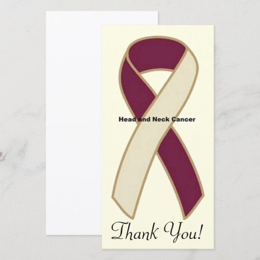 Hoofd- en nekkanker bedankkaart (Voorkant / Achterkant)